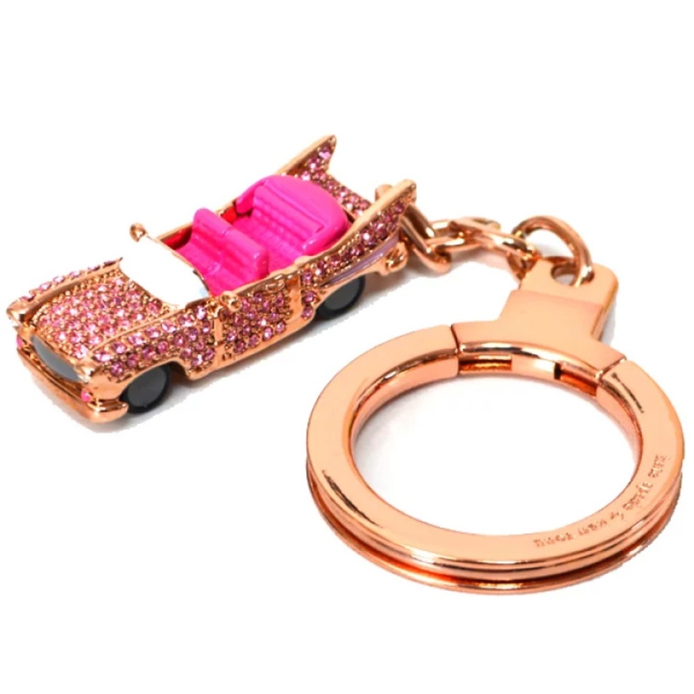 Kate Spade Pink  Jeweled Convertible Cadillac Keychain / Key Fob / Bag charm